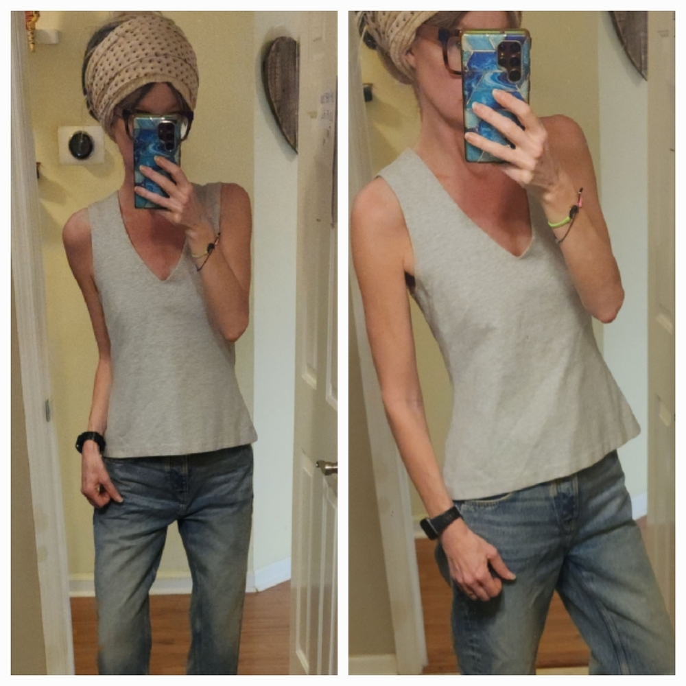 J Crew Ponte Knit Back Zip Layering Tank Tunic Stretchy
